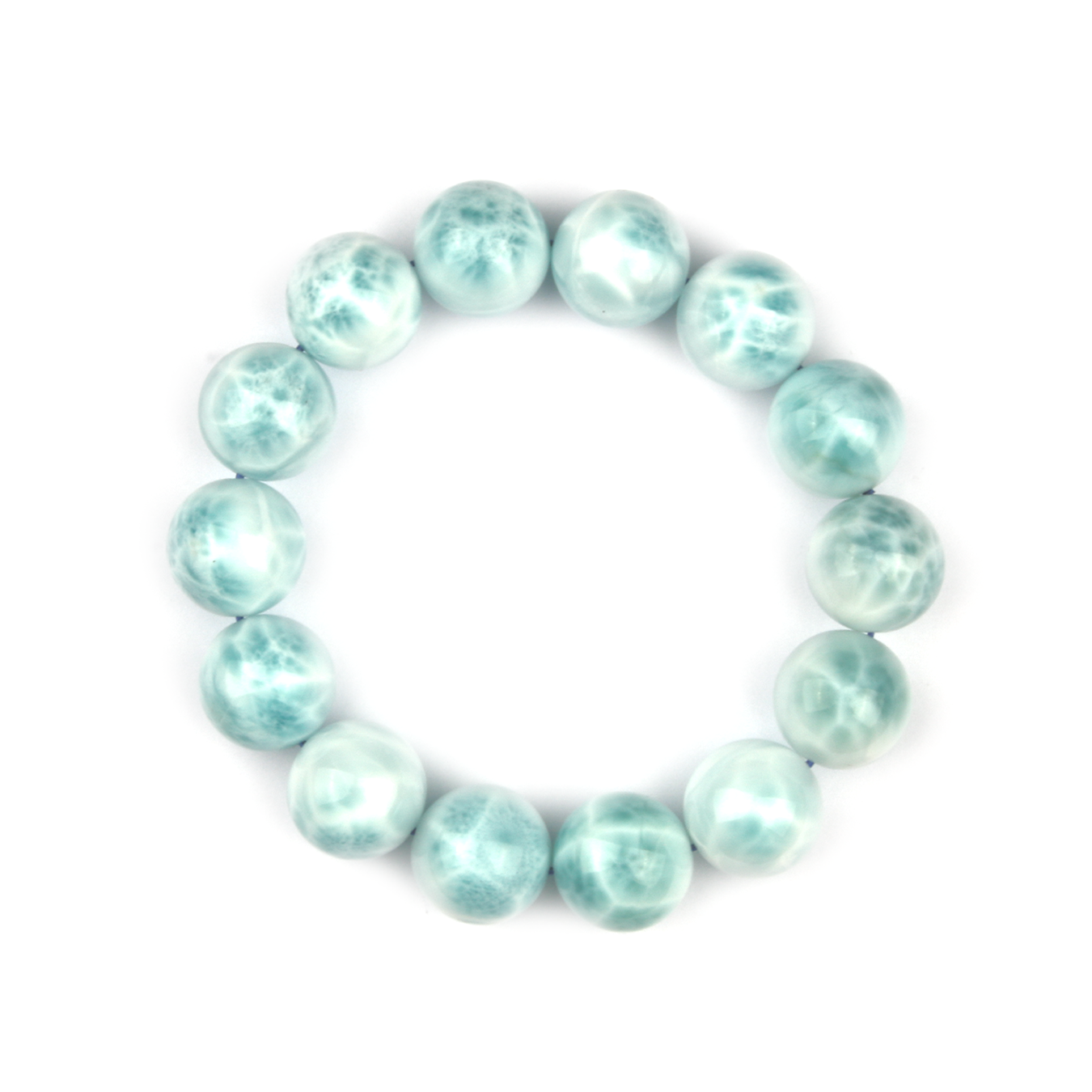 14mm natural Larimar bracelet dolphin stone ocean energy crystal jewelry gift bracelet
