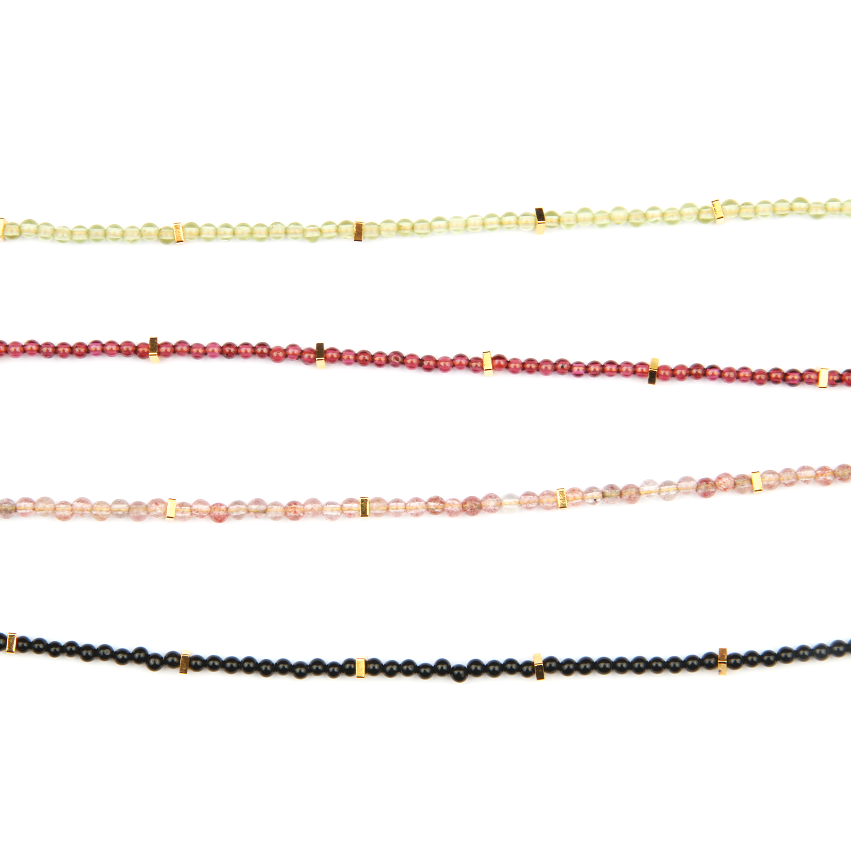 agate, arnet, strawberry rose quartz, peridot with 18k gold accent minimalist crystal bracelet for fashion outfit grounding energy and growth feminine energy crystal jewelry