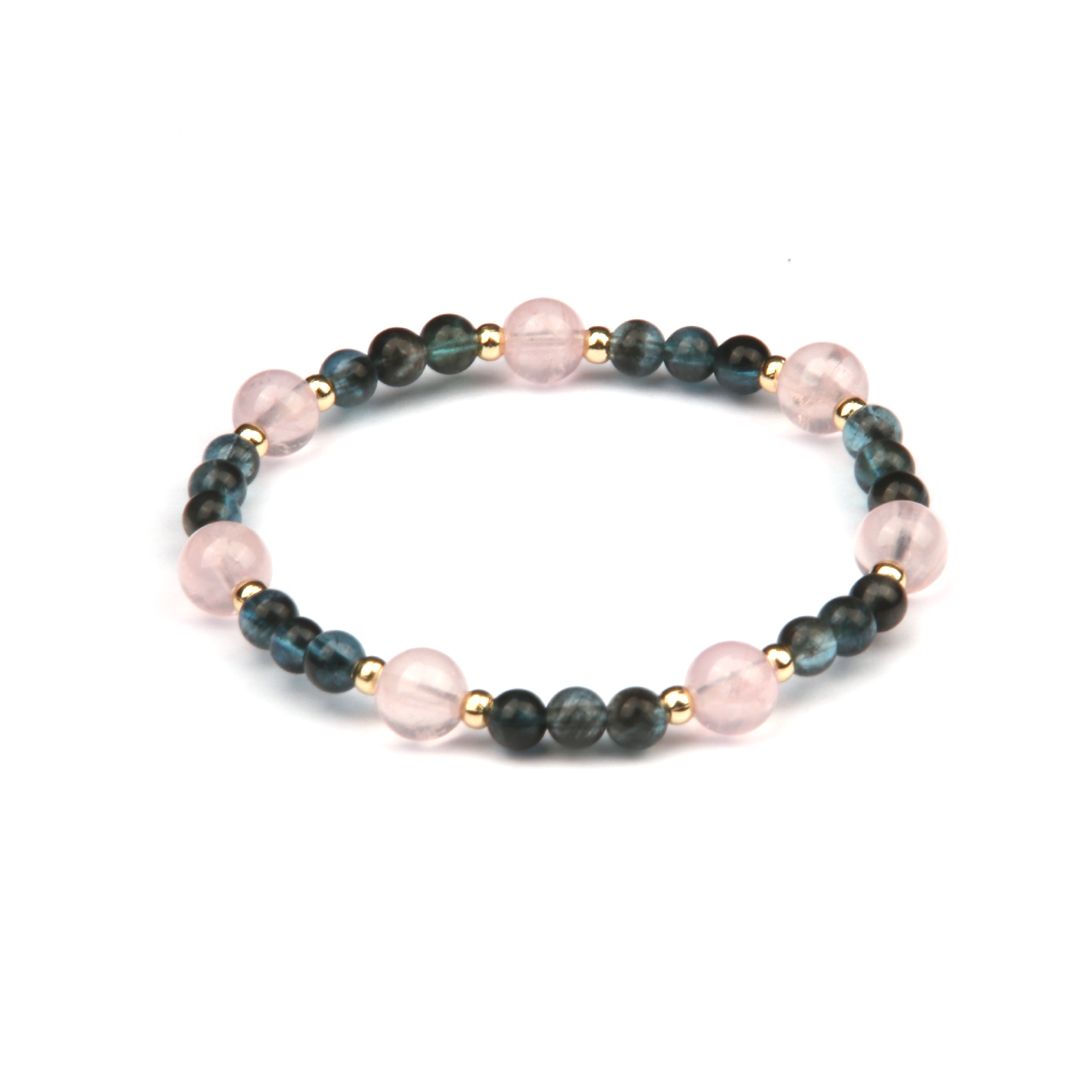 5mm aquamarine with 7mm starlight rose quartz and 18k gold beads bracelet for women high quality rose quartz and aquamarine for love attraction energy crystal jewellry