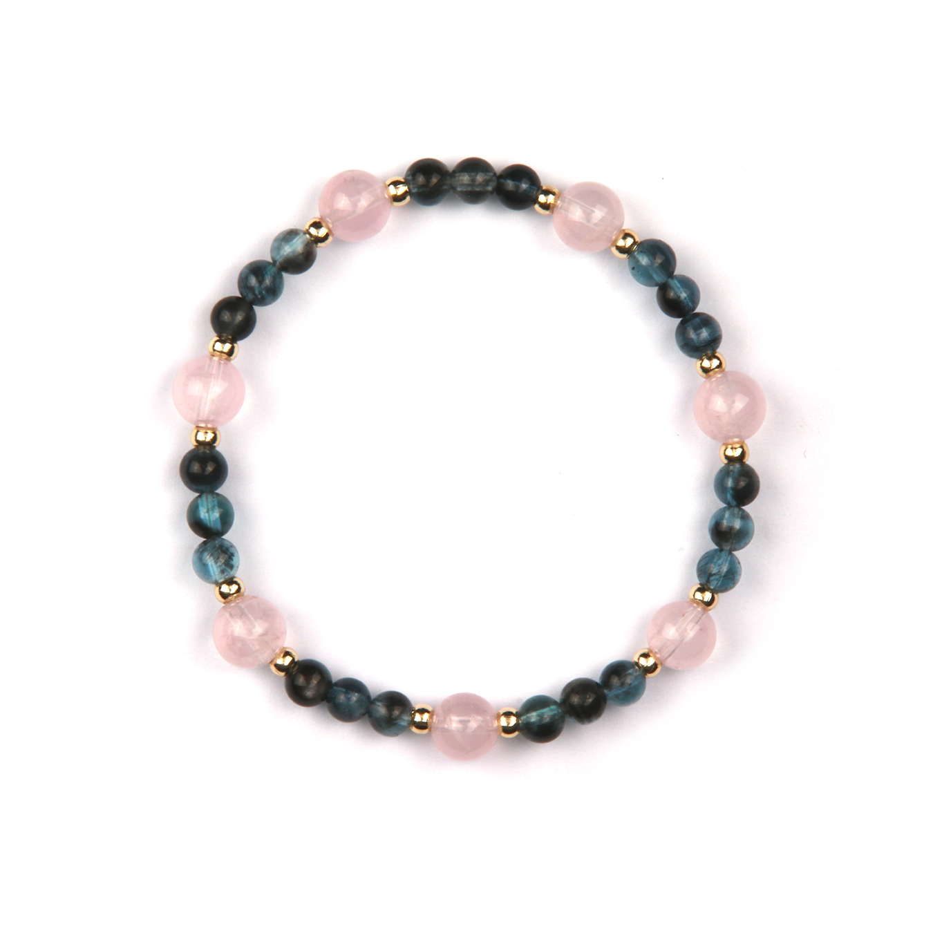 5mm aquamarine with 7mm starlight rose quartz and 18k gold beads bracelet for women high quality rose quartz and aquamarine for love attraction energy crystal jewellry