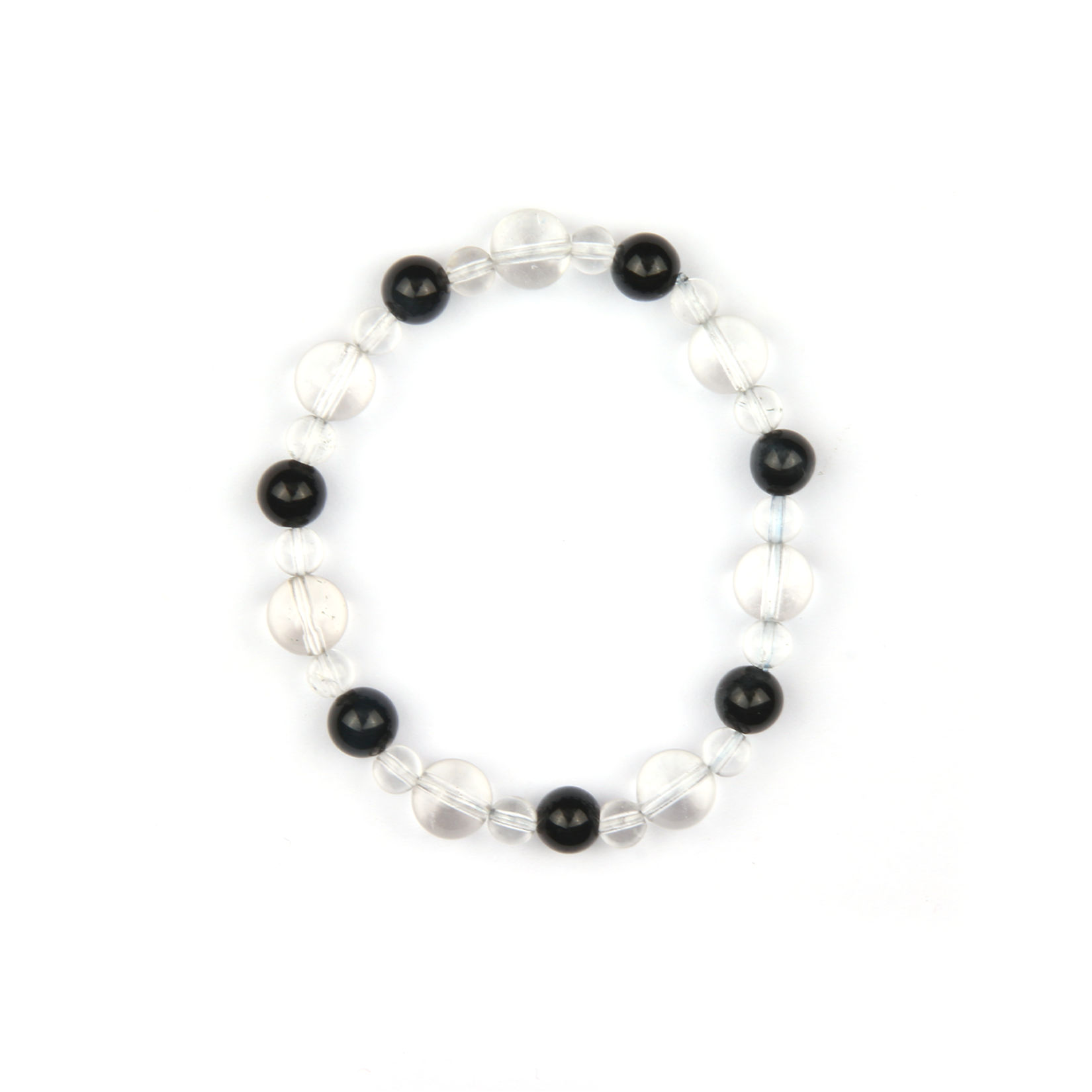 5mm clear quartz and 8mm clear quartz with blue tiger eye bracelet for women crystal jewelry gift jewelry