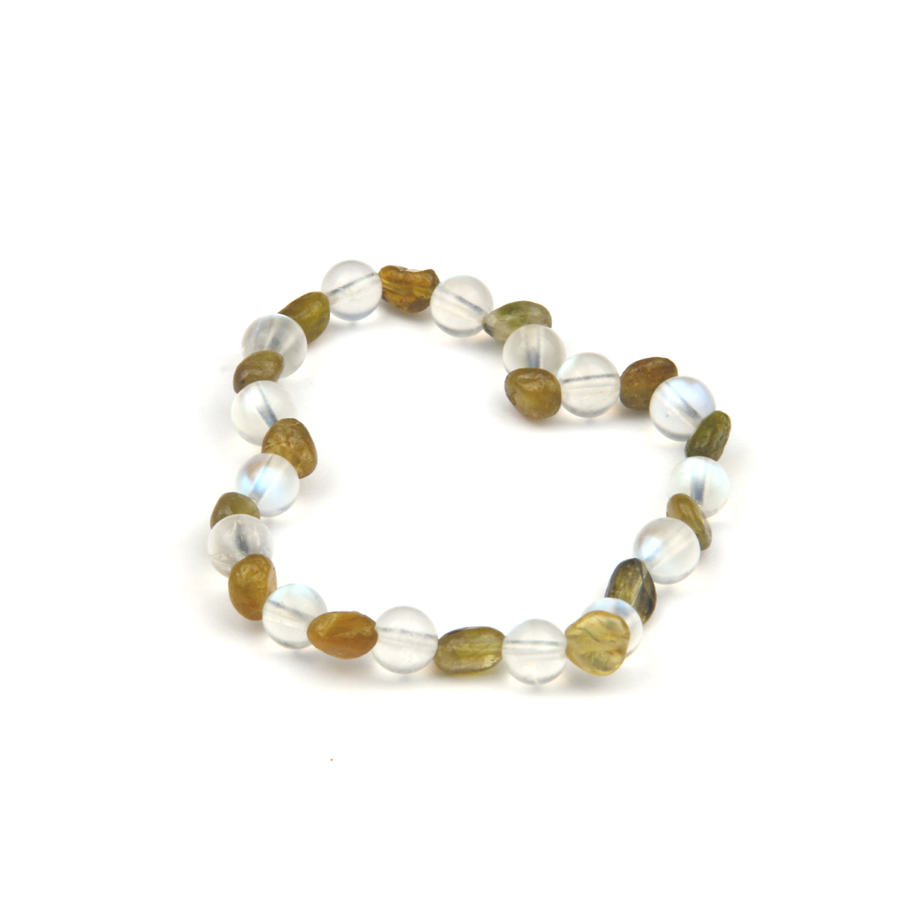 Blue Moonstone & Green Tourmaline Forest Light Bracelet
