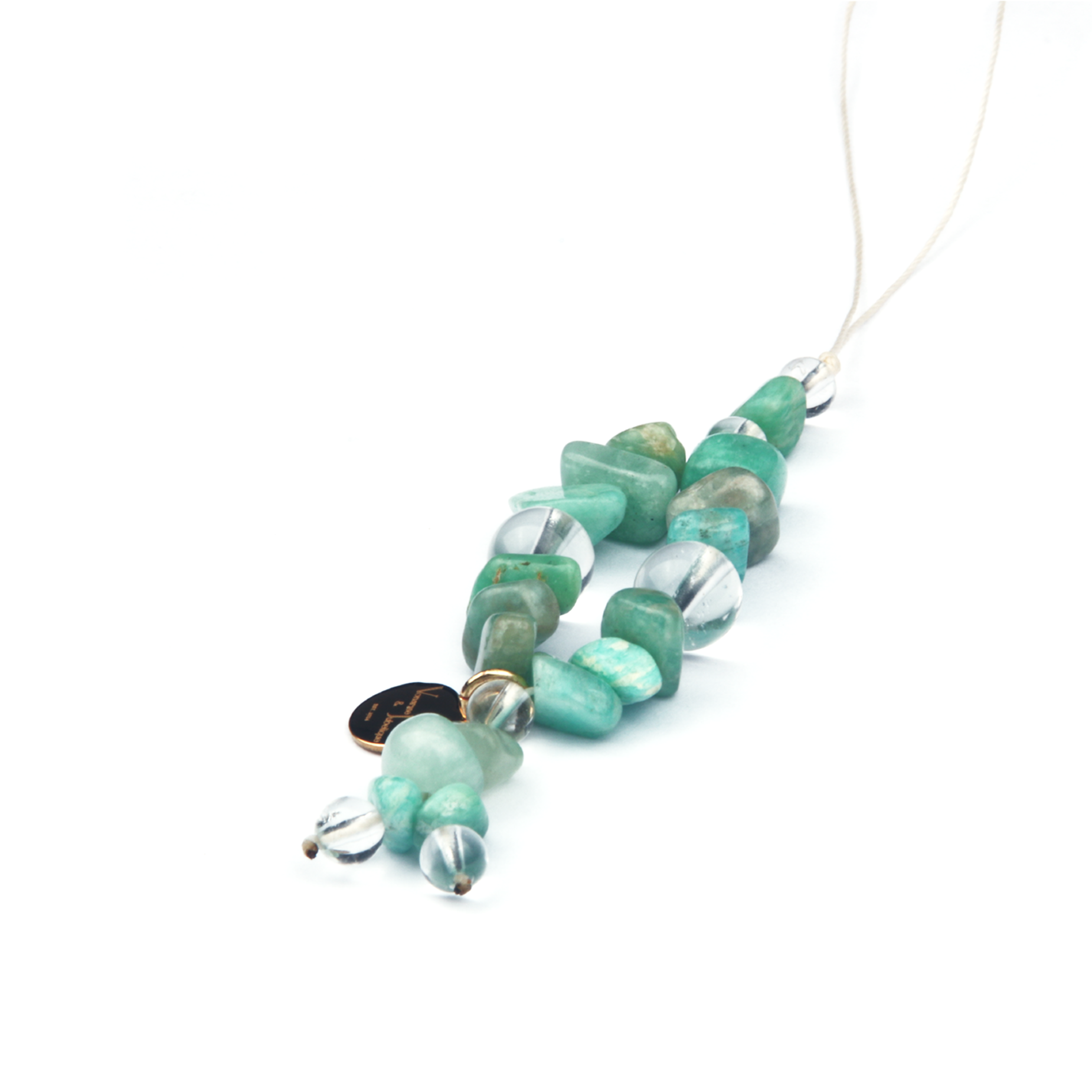 Amazonite & Clear Quartz Calm Focus Charm Strap