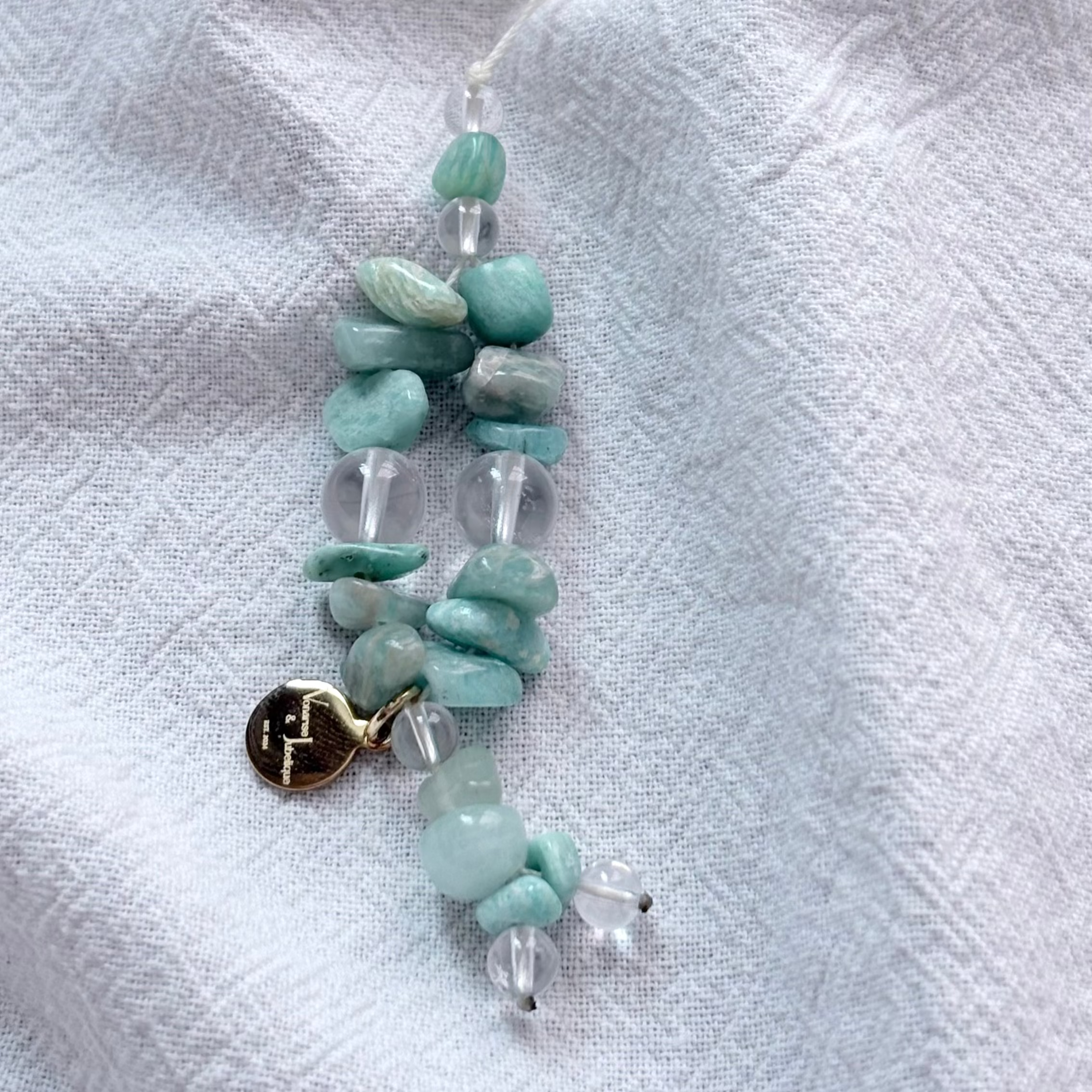 Amazonite & Clear Quartz Calm Focus Charm Strap