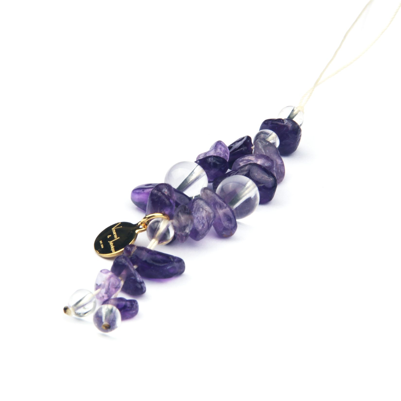 Amethyst & Clear Quartz Mind Light Charm Strap