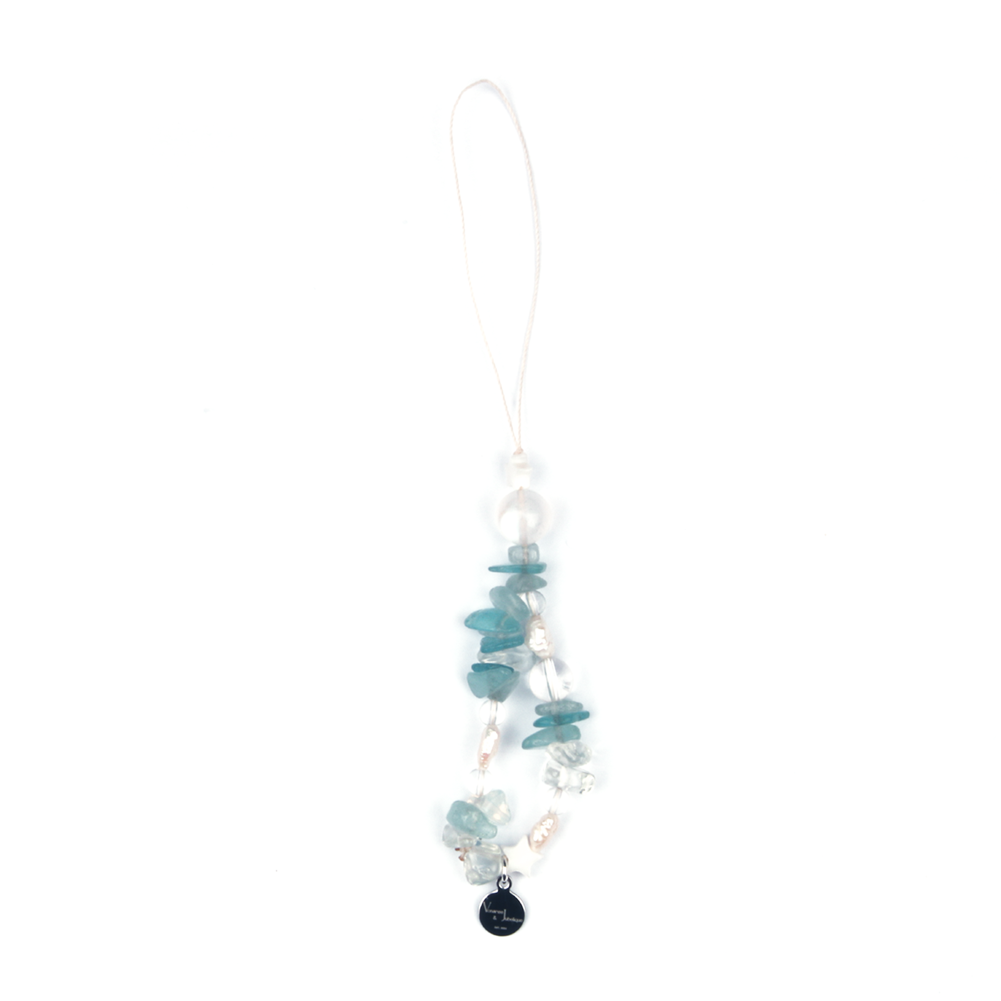 Aquamarine & Blue Moonstone & Clear Quartz & Opal Pearl Dream Tide Charm Strap