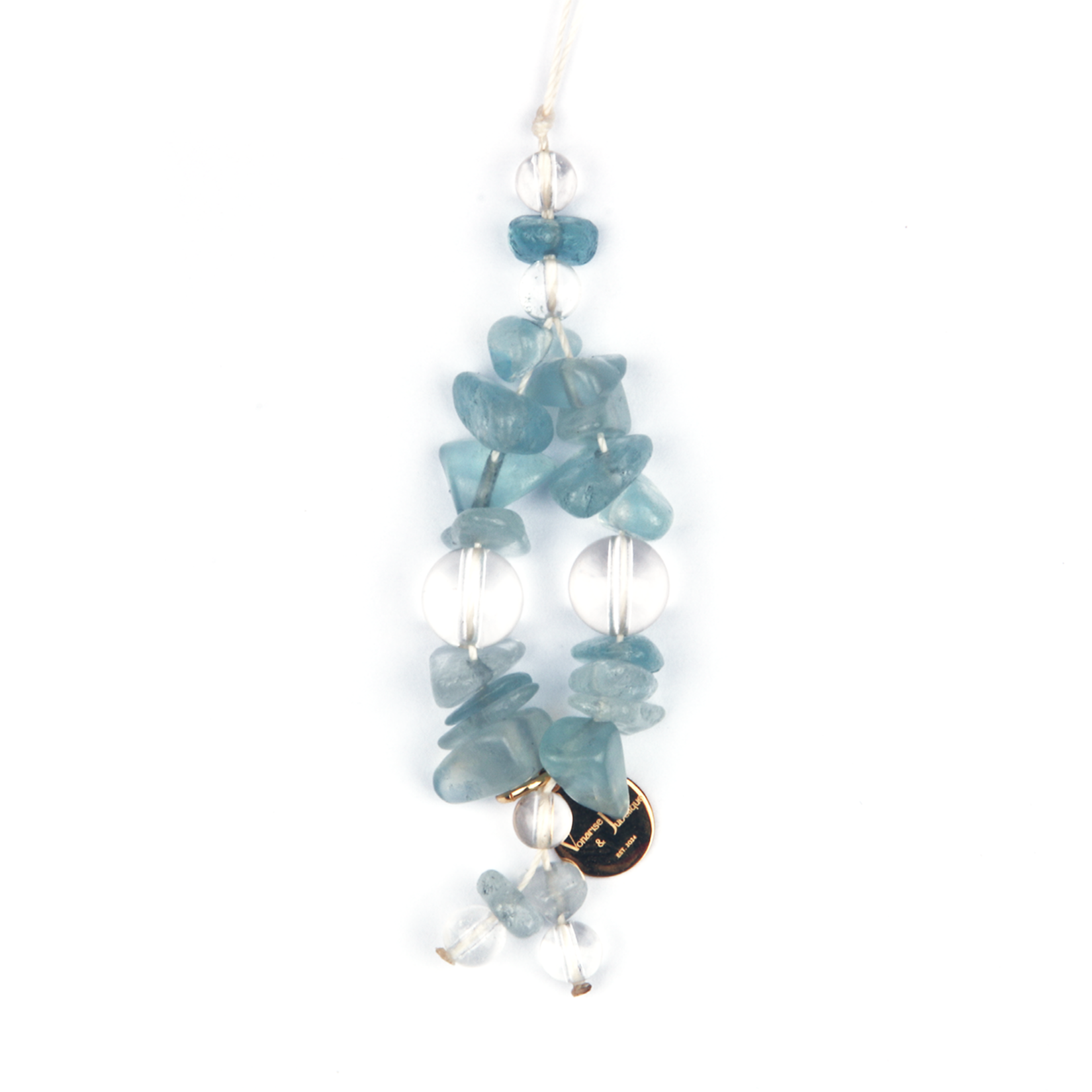 Aquamarine & Clear Quartz Ocean Clarity Charm Strap