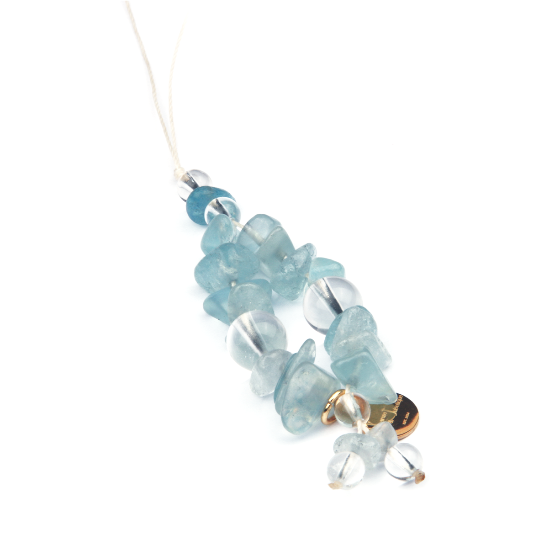 Aquamarine & Clear Quartz Ocean Clarity Charm Strap
