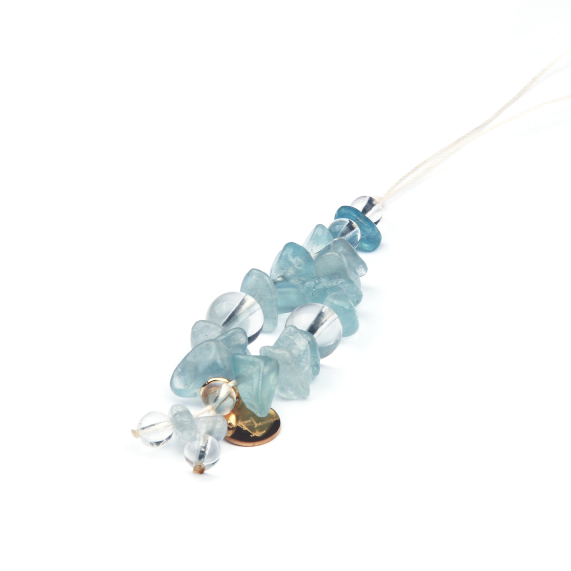 Aquamarine & Clear Quartz Ocean Clarity Charm Strap