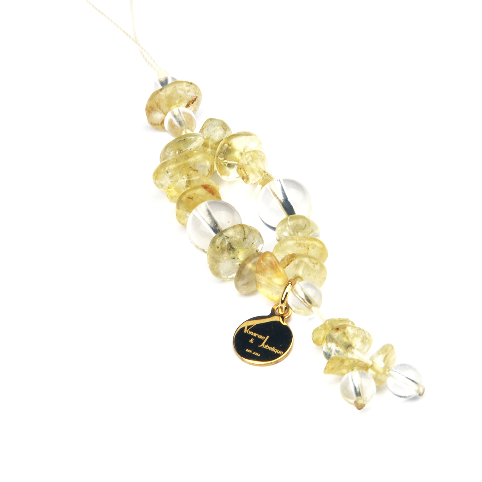 Citrine & Clear Quartz Golden Clarity Charm strap