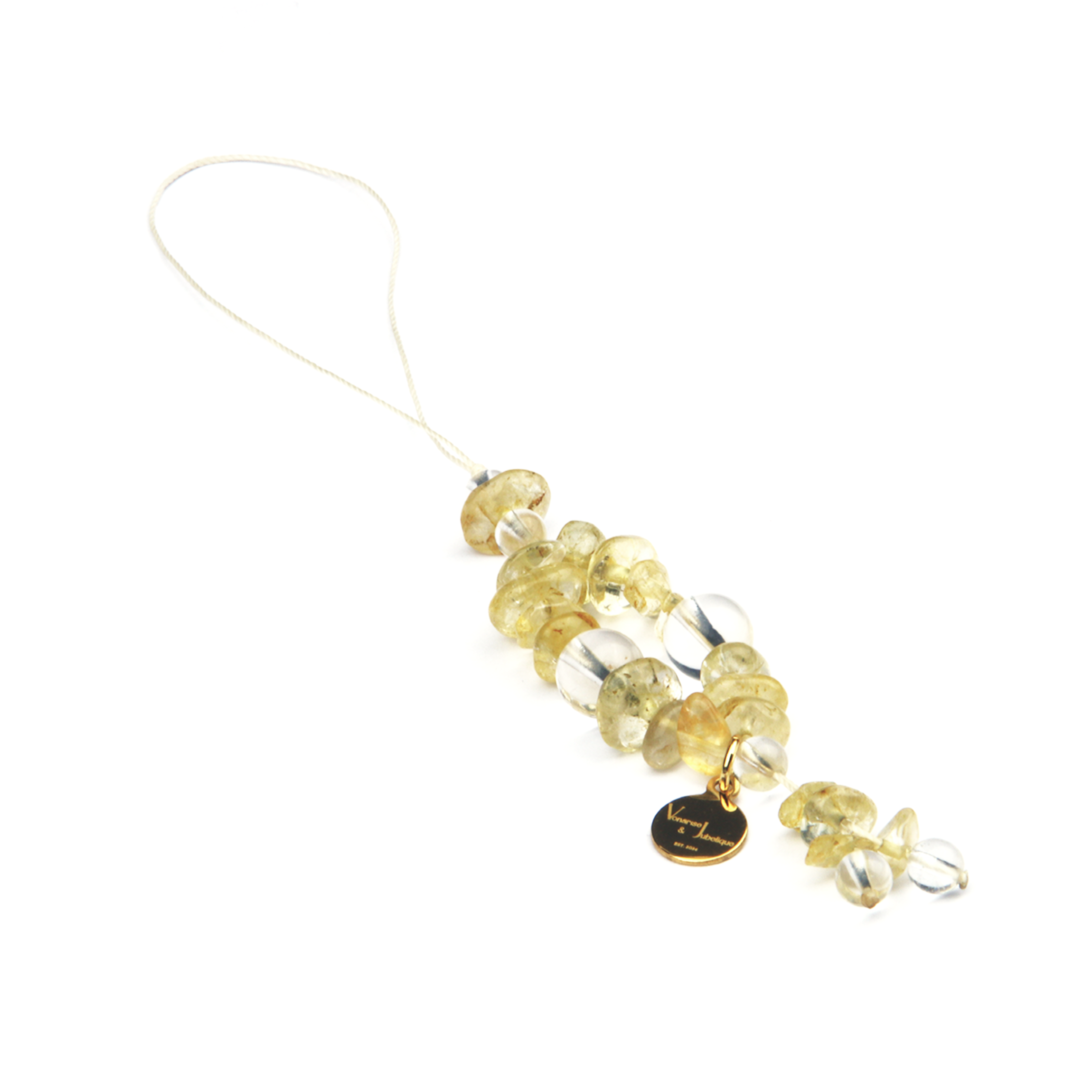 Citrine & Clear Quartz Golden Clarity Charm strap