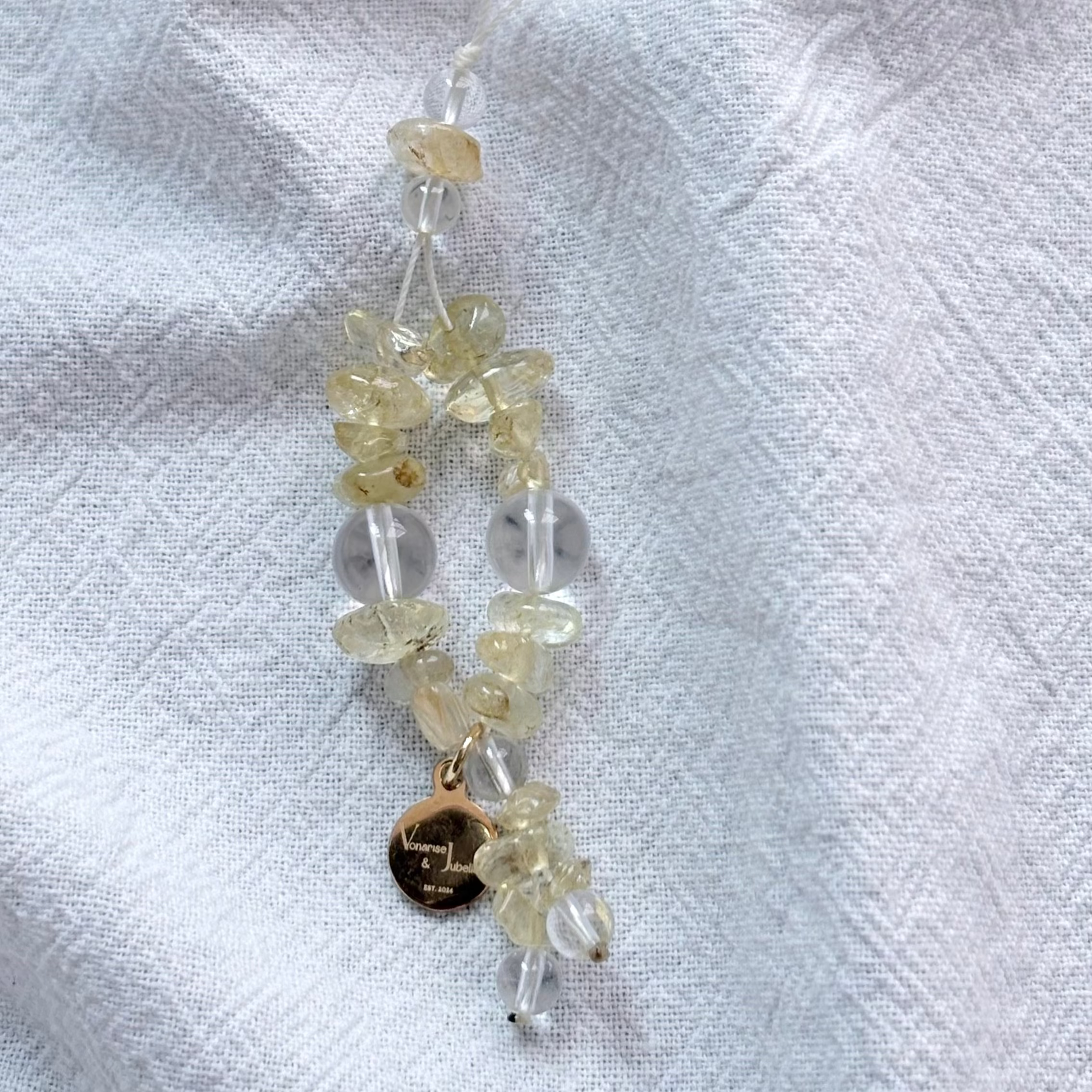 Citrine & Clear Quartz Golden Clarity Charm strap