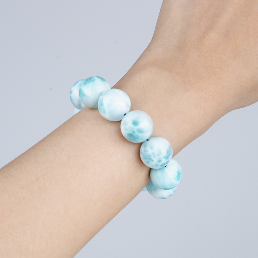 larimar crystal bracelet for ocean energy dolphin stone crystal jewelry
