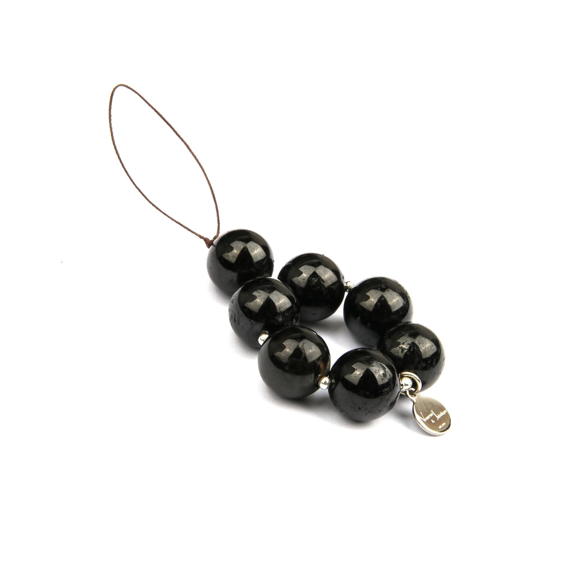 V&J | 7 Black Tourmaline Bold Style Charmstrap
