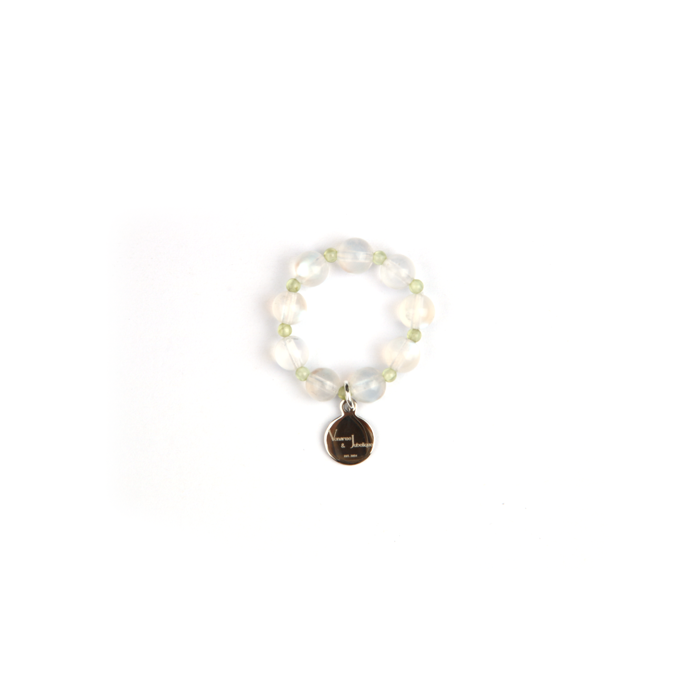 blue moonstone with peridot dainty jewelry for energy renewal