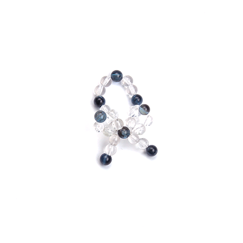 clear quartz and aquamarine crystal jewelry aesthetic beaded ring
