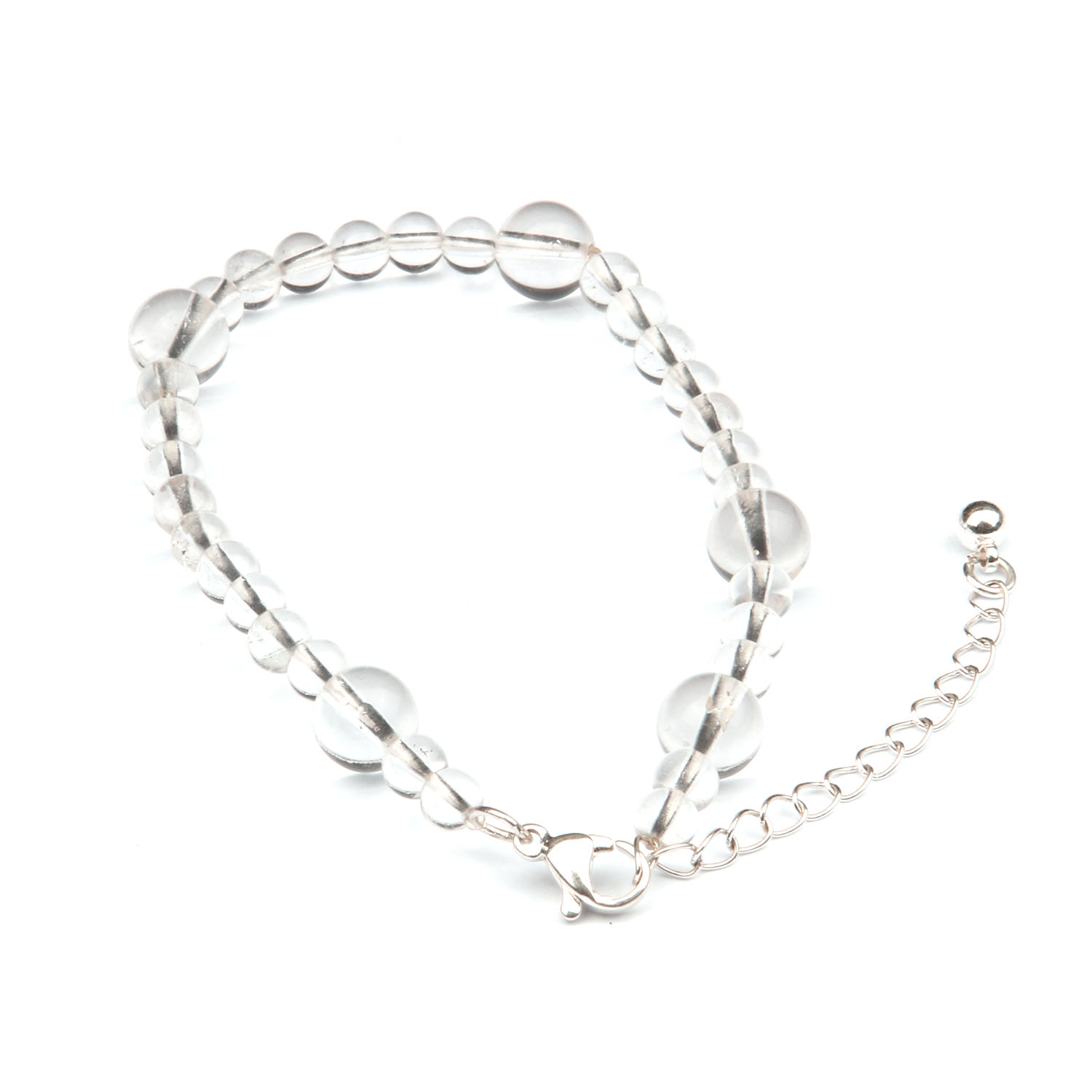 clear quartz minimalist crystal bracelet for fashion outfit and energy amplify jewelry