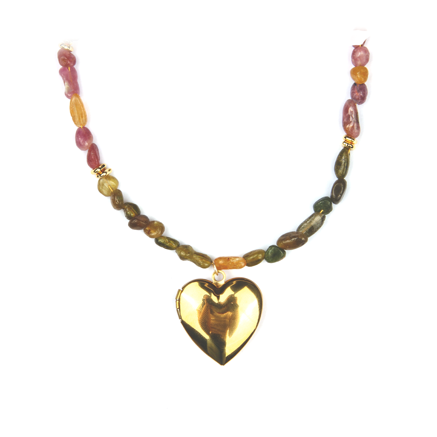 raw shape pink and green tourmaline and 18k gold accent crystal bracelet minimalist boho and elegance crystal jewelry gift for her