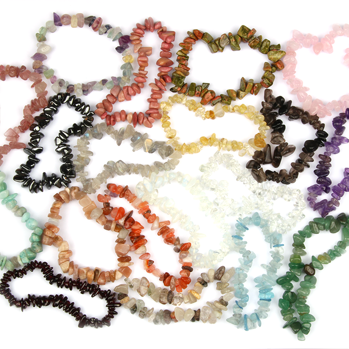 Natural Chip Crystal Bracelets