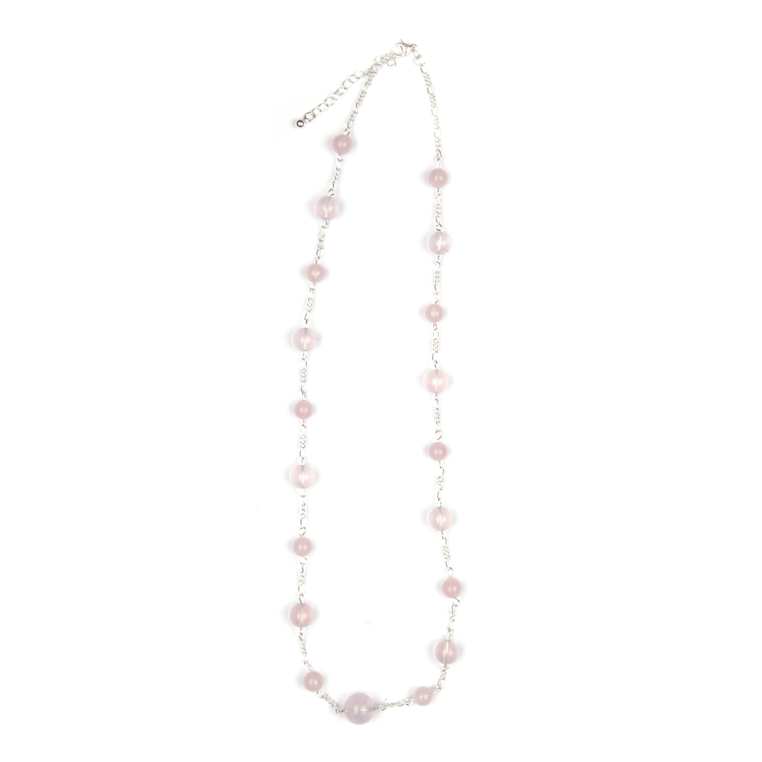 rose quartz and starlight rose quartz crsytal bracelet with s925 silver accent love attraction crystal jewelry