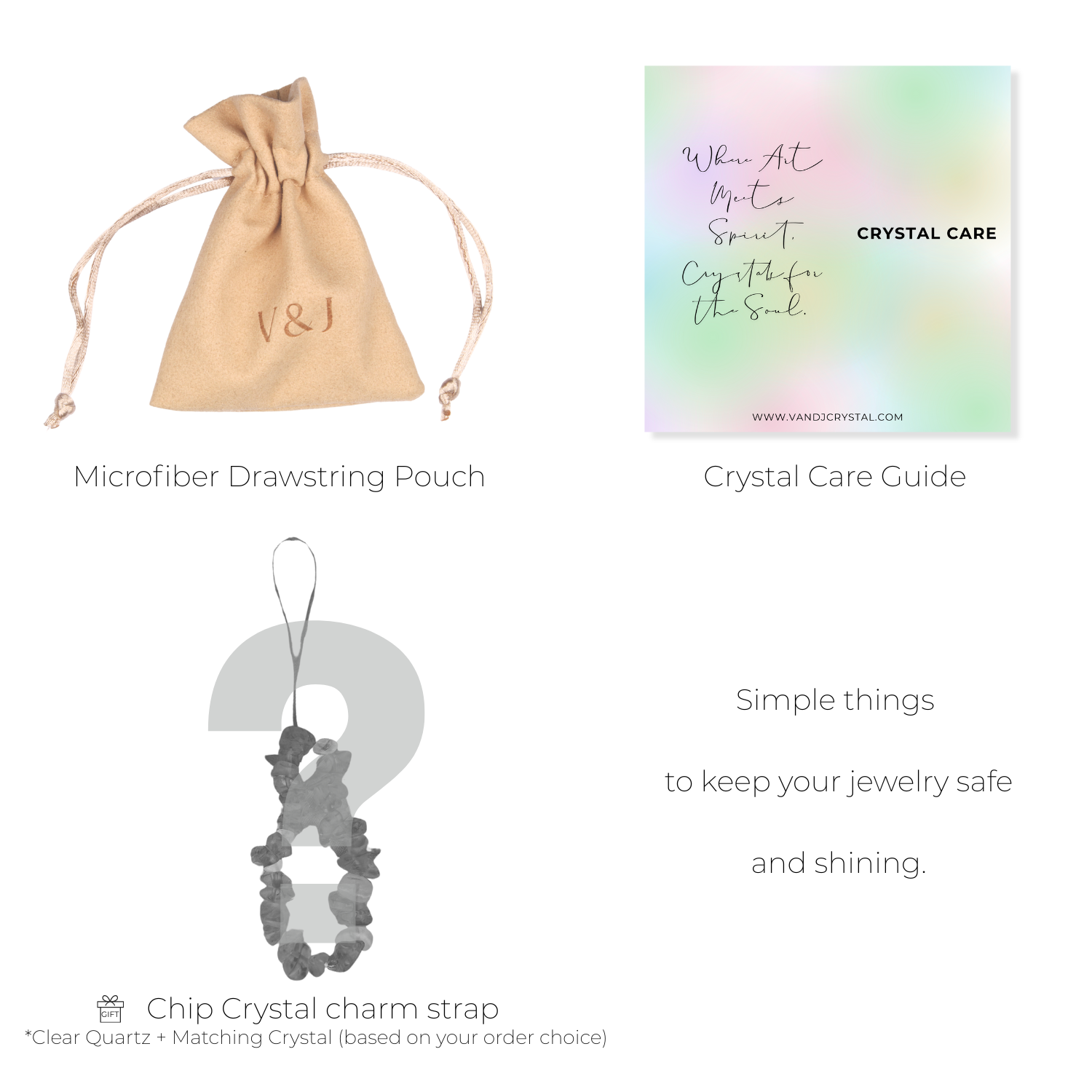 v&j crystal product package detail