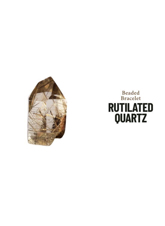 natural beaded rutilated quartz jewelry