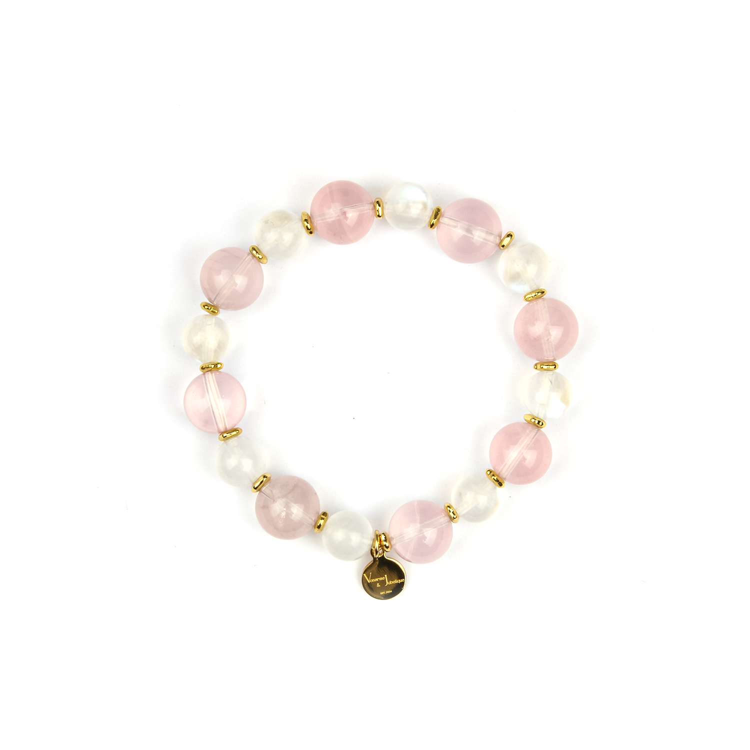 Moonstone & Rose Quartz Bracelet