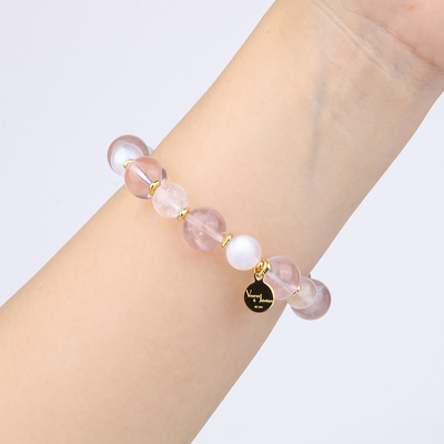 Moonstone & Rose Quartz Bracelet