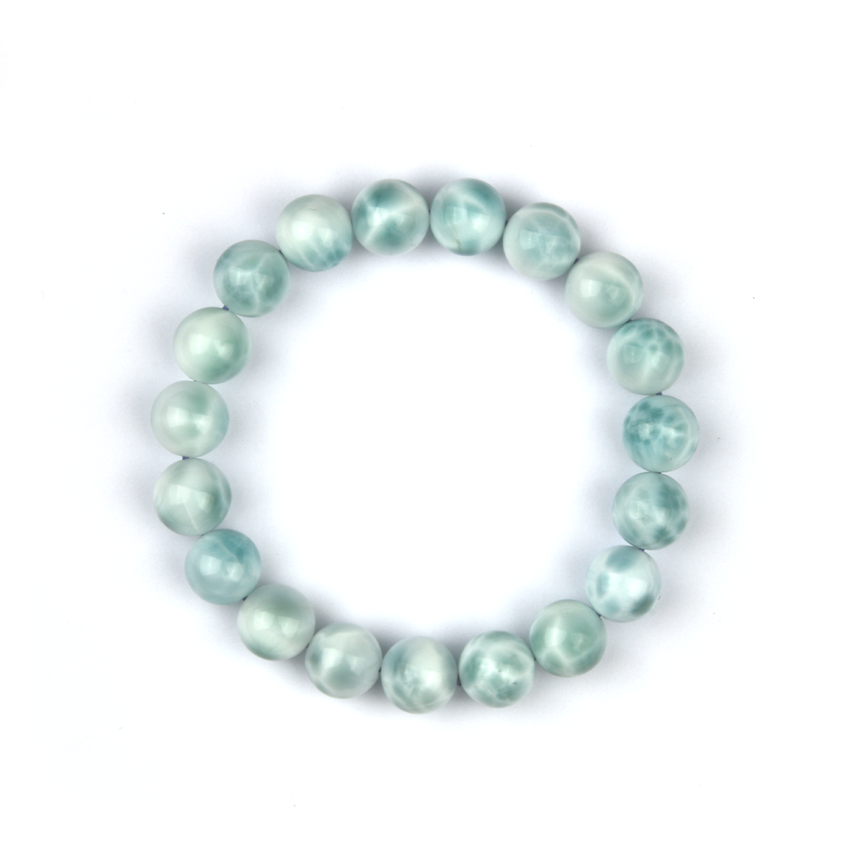 14mm natural Larimar bracelet dolphin stone ocean energy crystal jewelry gift bracelet