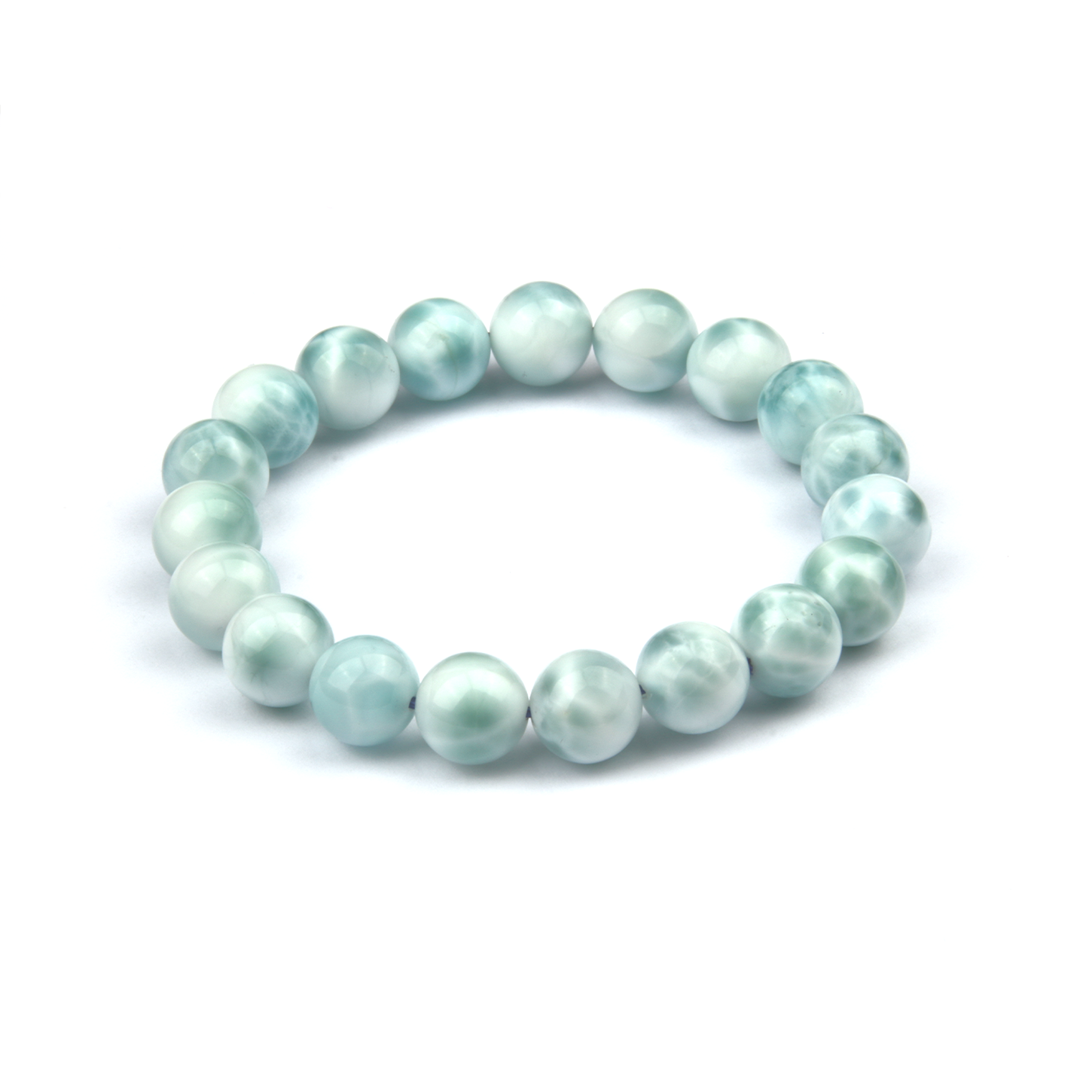 14mm natural Larimar bracelet dolphin stone ocean energy crystal jewelry gift bracelet