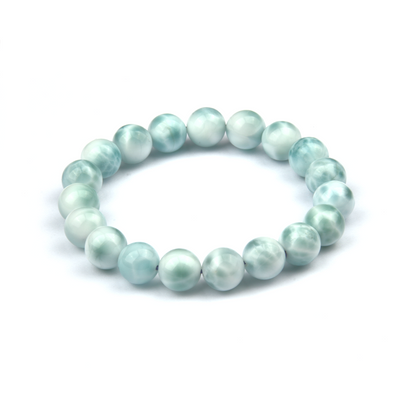 14mm natural Larimar bracelet dolphin stone ocean energy crystal jewelry gift bracelet