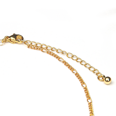 pink and green tourmaline and 18k gold accent crystal necklace minimalist boho and elegance crystal jewelry gift for her