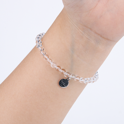 clear quartz crystal bracelet for calm and serenity