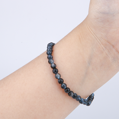 5mm aquamarine with 5mm clearquartz 6mm blue moonstone bracelet for women etherial crystal bracelet natural high quality aquamarine jewellry