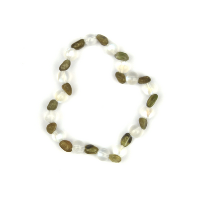 6mm blue moonstone 2-7 mm raw shape pink tourmaline bracelet for women elegance chic crystal jewellry