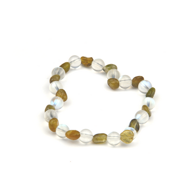 6mm blue moonstone 2-7 mm raw shape pink tourmaline bracelet for women elegance chic crystal jewellry