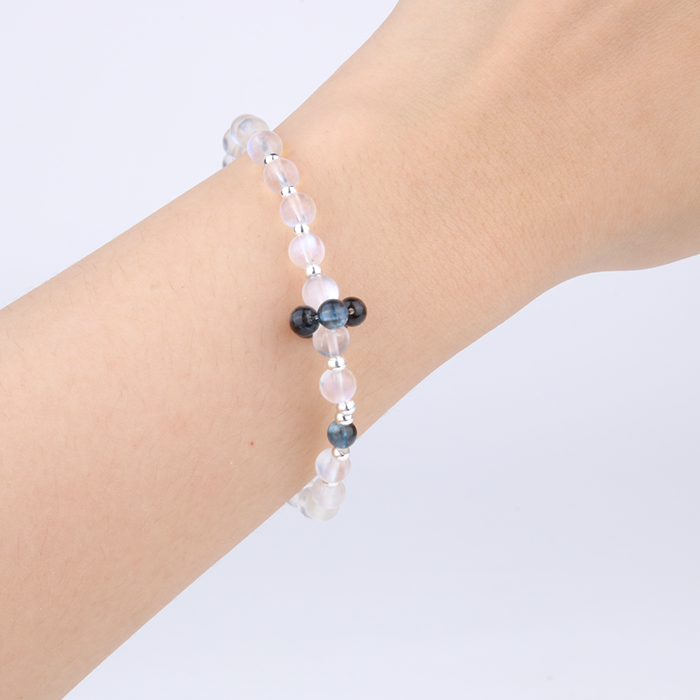 Blue Moonstone & Aquamarine Bracelet