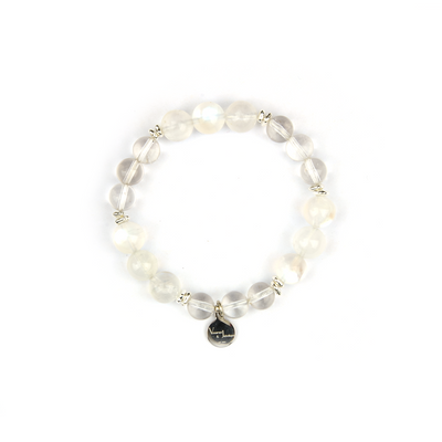 Moonstone & Clear Quartz Bracelet