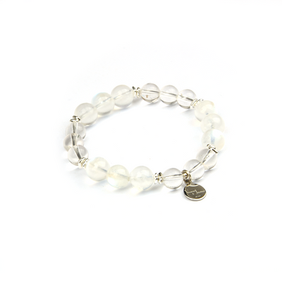 Moonstone & Clear Quartz Bracelet