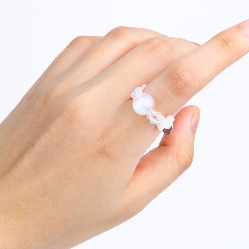 blue moonstone jewelry for intuition boost with 2mm clear quartz