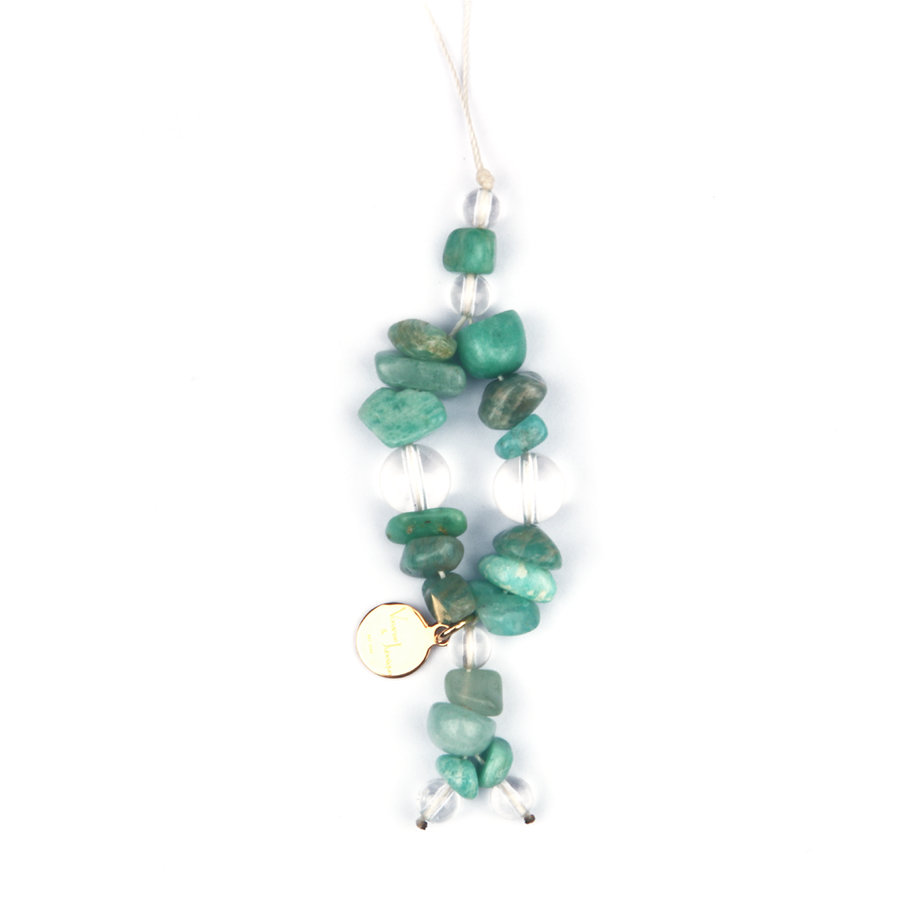 Amazonite & Clear Quartz Calm Focus Charm Strap