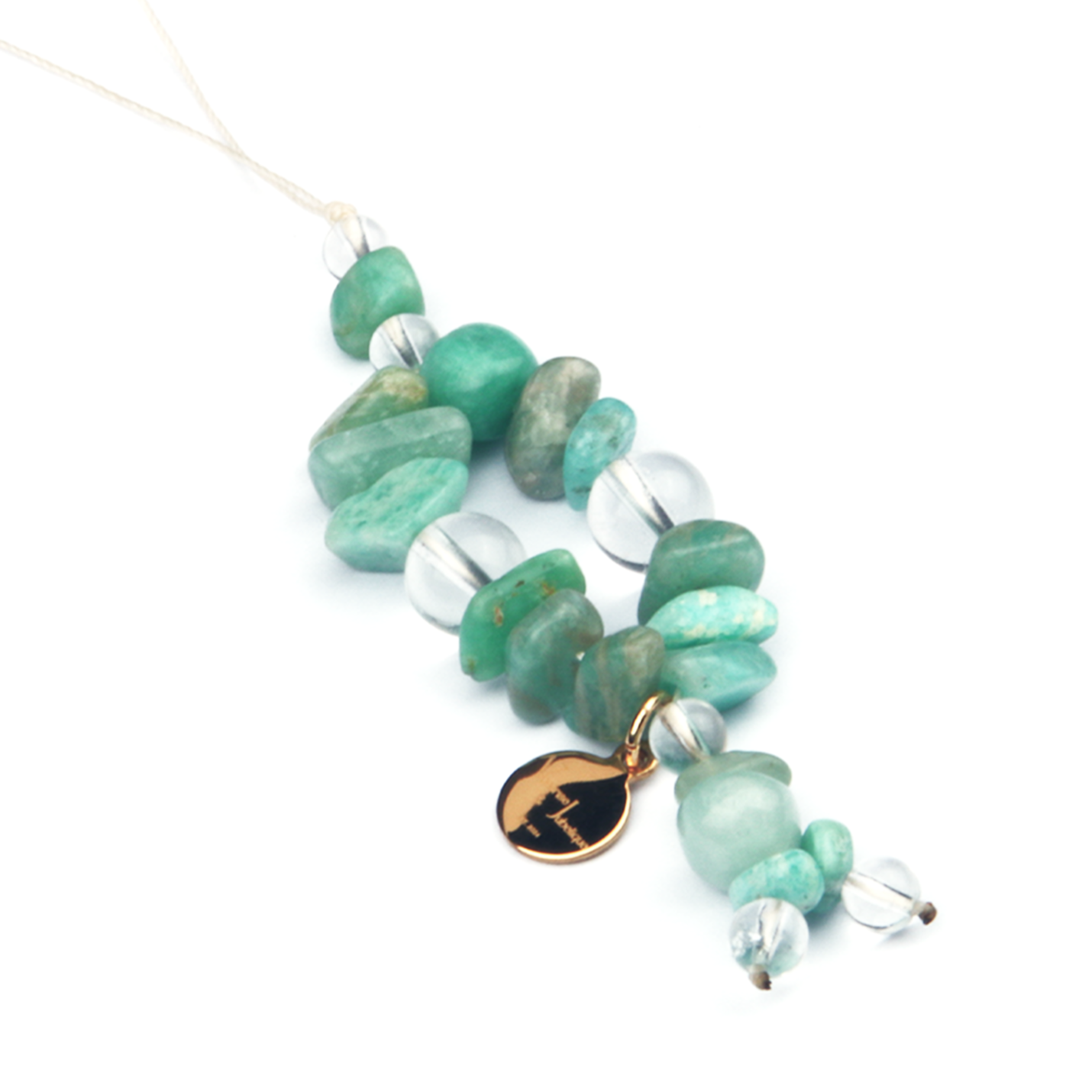 Amazonite & Clear Quartz Calm Focus Charm Strap