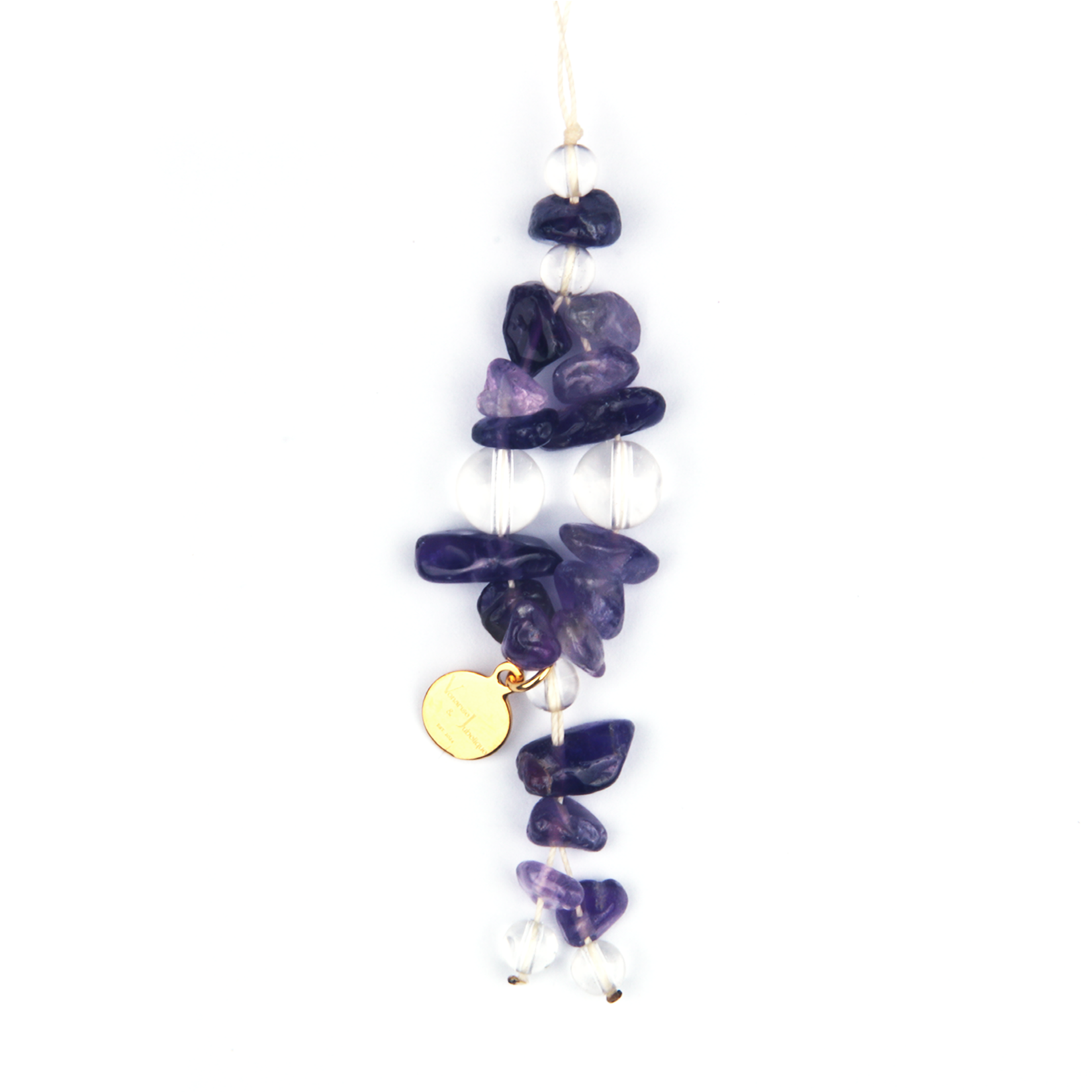 Amethyst & Clear Quartz Mind Light Charm Strap