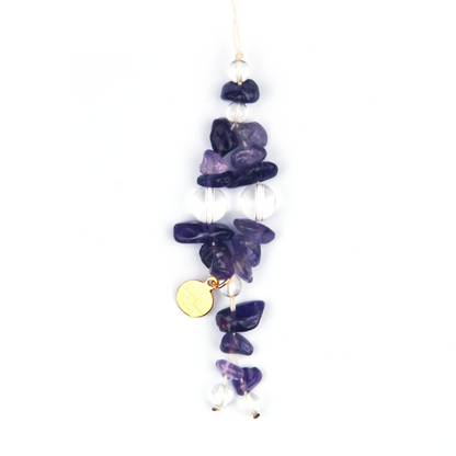 Amethyst & Clear Quartz Mind Light Charm Strap