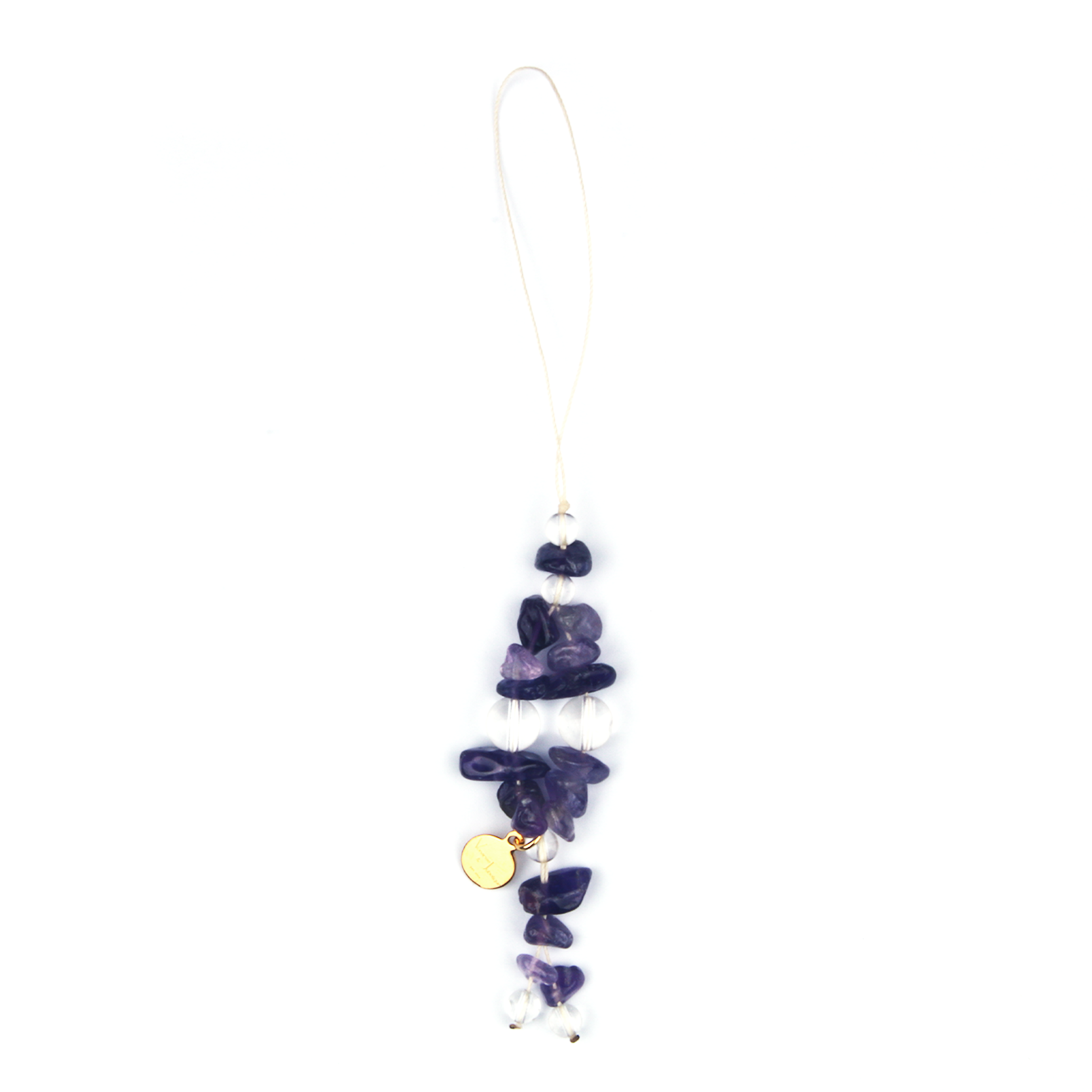 Amethyst & Clear Quartz Mind Light Charm Strap