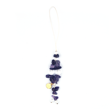 Amethyst & Clear Quartz Mind Light Charm Strap