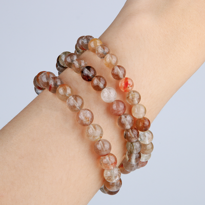 rutilated quartz crystal bracelet for abundance attraction crystal jewelry