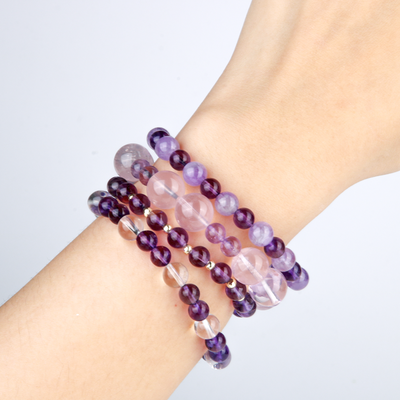 amethyst crystal bracelet for relieve stress and anxiety crystal jewelry