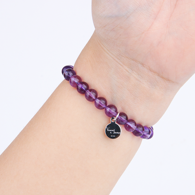 uruguay amethyst crystal bracelet for calm and emotional balance