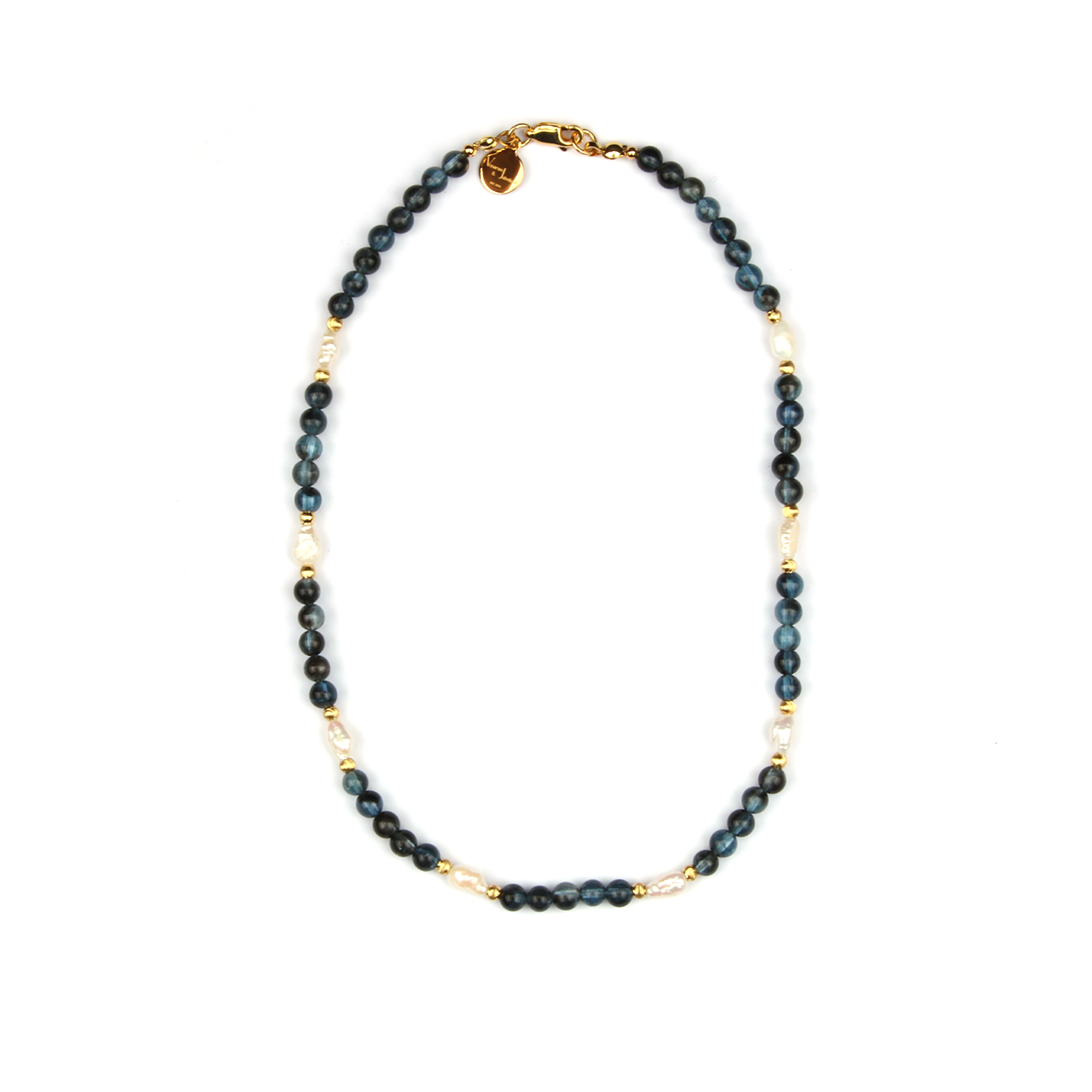 aquamarine with fresh water pearl and 18k gold cat eye threaded bead dual layered bracelet for women gift for best friend